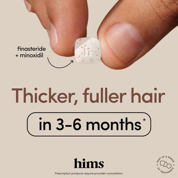 This ad creative uses a high-contrast close-up shot of a treatment pill held by two fingers to anchor the viewer's attention on the product.